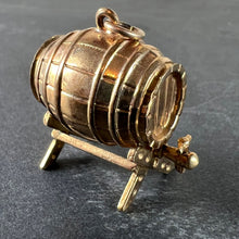 Load image into Gallery viewer, Vintage 9K Yellow Gold Beer Whisky Barrel Charm Pendant
