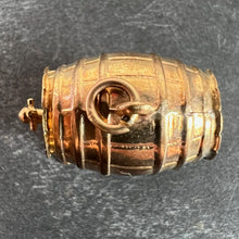 Load image into Gallery viewer, Vintage 9K Yellow Gold Beer Whisky Barrel Charm Pendant
