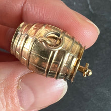 Load image into Gallery viewer, Vintage 9K Yellow Gold Beer Whisky Barrel Charm Pendant
