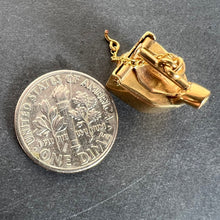 Load image into Gallery viewer, Vintage 8 Karat Yellow Gold Old Fashioned Steam Iron Charm Pendant
