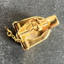 Load image into Gallery viewer, Vintage 8 Karat Yellow Gold Old Fashioned Steam Iron Charm Pendant

