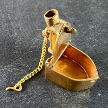 Load image into Gallery viewer, Vintage 8 Karat Yellow Gold Old Fashioned Steam Iron Charm Pendant
