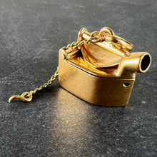 Load image into Gallery viewer, Vintage 8 Karat Yellow Gold Old Fashioned Steam Iron Charm Pendant
