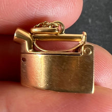 Load image into Gallery viewer, Vintage 8 Karat Yellow Gold Old Fashioned Steam Iron Charm Pendant
