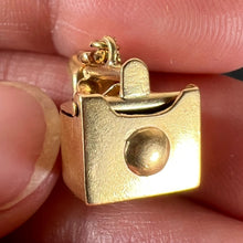 Load image into Gallery viewer, Vintage 8 Karat Yellow Gold Old Fashioned Steam Iron Charm Pendant
