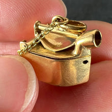 Load image into Gallery viewer, Vintage 8 Karat Yellow Gold Old Fashioned Steam Iron Charm Pendant
