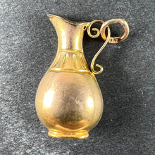Load image into Gallery viewer, Vintage 9K Yellow Gold Enamel Flowers Jug Charm Pendant
