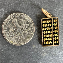 Load image into Gallery viewer, Vintage 14K Yellow Gold Abacus Mathematics Charm Pendant
