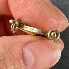 Load image into Gallery viewer, Vintage Gold Plated Carnelian Harp Fob Charm Pendant
