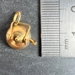 Vintage Teapot 18K Yellow Gold Charm Pendant