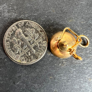Vintage Teapot 18K Yellow Gold Charm Pendant