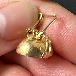 Vintage Teapot 18K Yellow Gold Charm Pendant