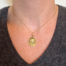 Load image into Gallery viewer, French Rasumny 18K Yellow Gold Virgin Mary Charm Pendant Medal
