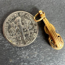 Load image into Gallery viewer, Vintage 18K Yellow Gold Violin Charm Pendant
