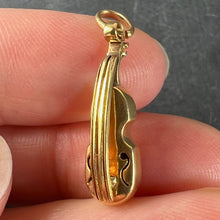 Load image into Gallery viewer, Vintage 18K Yellow Gold Violin Charm Pendant
