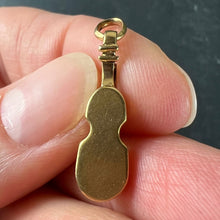 Load image into Gallery viewer, Vintage 18K Yellow Gold Violin Charm Pendant
