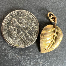 Load image into Gallery viewer, Vintage 9K Yellow Gold Leaf Nature Charm Pendant

