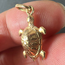 Load image into Gallery viewer, Vintage French 18K Yellow Gold Turtle Tortoise Charm Pendant
