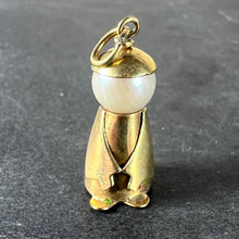 Load image into Gallery viewer, Vintage Mandarin Chinese Man 14K Yellow Gold Cultured Pearl Charm Pendant
