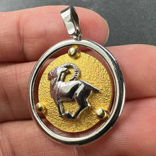 Load image into Gallery viewer, Kosun 14K Yellow White Gold Zodiac Capricorn Charm Pendant
