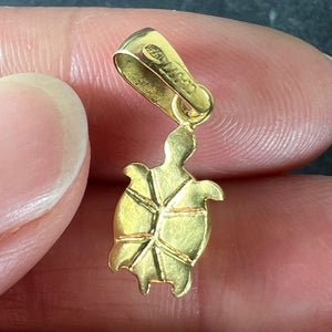 Vintage 18K Yellow Gold Turtle Tortoise Charm Pendant