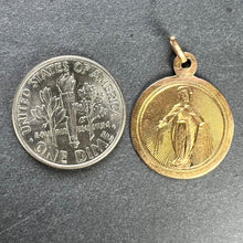 Load image into Gallery viewer, French Virgin Mary 18K Yellow Gold Charm Pendant Medal
