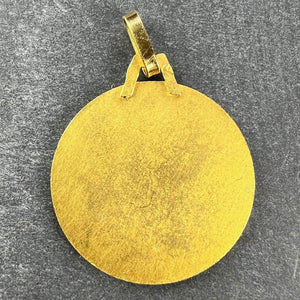 French Blood Group Type Medical 18K Yellow Gold Charm Medal Pendant