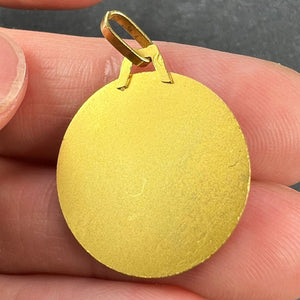 French Blood Group Type Medical 18K Yellow Gold Charm Medal Pendant