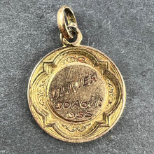 Load image into Gallery viewer, French Dropsy Virgin Mary Ave Maria 18K Yellow Gold Charm Pendant
