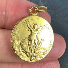 Load image into Gallery viewer, French Saint Michael Dragon Parachute Regiment 18K Yellow Gold Charm Pendant
