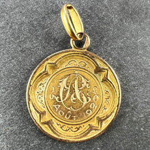 Load image into Gallery viewer, French Dropsy Virgin Mary Ave Maria 18K Yellow Gold Charm Pendant
