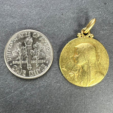 Load image into Gallery viewer, French Becker Virgin Mary 18K Yellow Gold Pendant Medal
