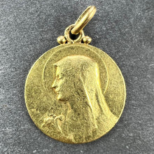 Load image into Gallery viewer, French Becker Virgin Mary 18K Yellow Gold Pendant Medal
