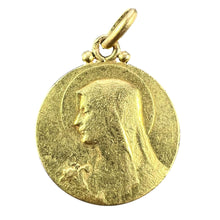 Load image into Gallery viewer, French Becker Virgin Mary 18K Yellow Gold Pendant Medal
