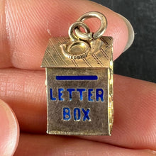 Load image into Gallery viewer, Vintage 9K Yellow Gold Letterbox Letter from Mother Enamel Charm Pendant
