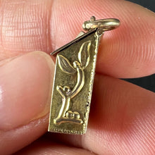 Load image into Gallery viewer, Vintage 9K Yellow Gold Letterbox Letter from Mother Enamel Charm Pendant
