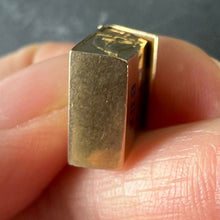 Load image into Gallery viewer, Vintage 9K Yellow Gold Letterbox Letter from Mother Enamel Charm Pendant
