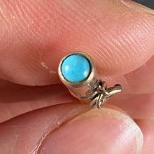 Load image into Gallery viewer, Antique Victorian Propelling Pencil 9K Rose Gold Turquoise Charm Pendant
