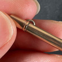 Load image into Gallery viewer, Antique Victorian Propelling Pencil 9K Rose Gold Turquoise Charm Pendant

