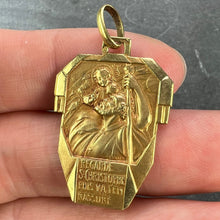 Load image into Gallery viewer, Antique French Holy Saint Christopher 18K Yellow Gold Charm Pendant
