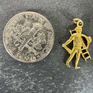 Lucky Chimney Sweep 9K Yellow Gold Charm Pendant