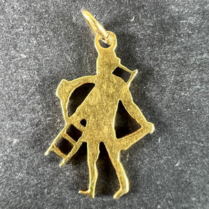 Lucky Chimney Sweep 9K Yellow Gold Charm Pendant