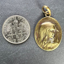 Load image into Gallery viewer, French Rasumny 18K Yellow Gold Virgin Mary Charm Pendant Medal
