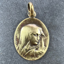 Load image into Gallery viewer, French Rasumny 18K Yellow Gold Virgin Mary Charm Pendant Medal
