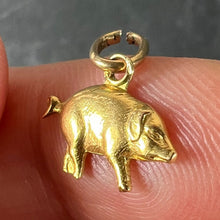 Load image into Gallery viewer, Vintage 18K Yellow Gold Lucky Pig Charm Pendant
