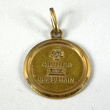 Load image into Gallery viewer, Augis French More Than Yesterday 18K Yellow Gold Diamond Love Charm Pendant
