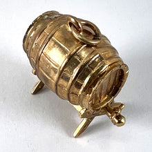 Load image into Gallery viewer, Vintage 9K Yellow Gold Beer Whisky Barrel Charm Pendant
