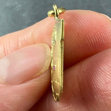 Load image into Gallery viewer, Augis Plus Qu’Hier Ruby Diamond 18K Yellow Gold Love Forever Charm Pendant
