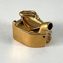 Load image into Gallery viewer, Vintage 8 Karat Yellow Gold Old Fashioned Steam Iron Charm Pendant
