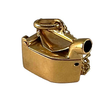 Load image into Gallery viewer, Vintage 8 Karat Yellow Gold Old Fashioned Steam Iron Charm Pendant

